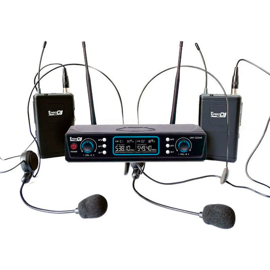 Micrófono Inalámbrico Pro dj Uhf-322hh Doble De Diadema