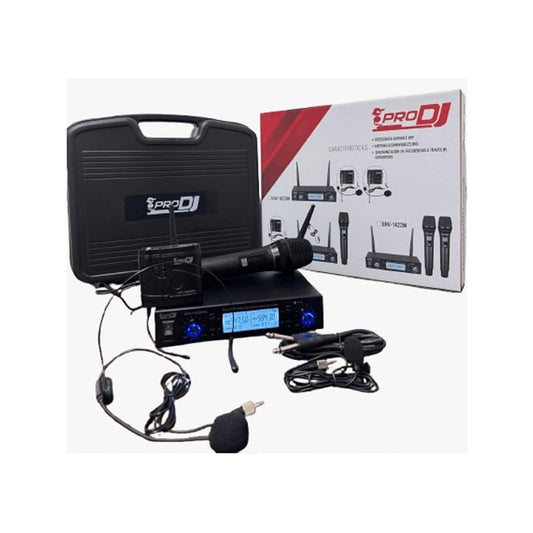 Microfono Inalámbrico Pro Dj Uhv-1422mhl - De Mano Y Solapa