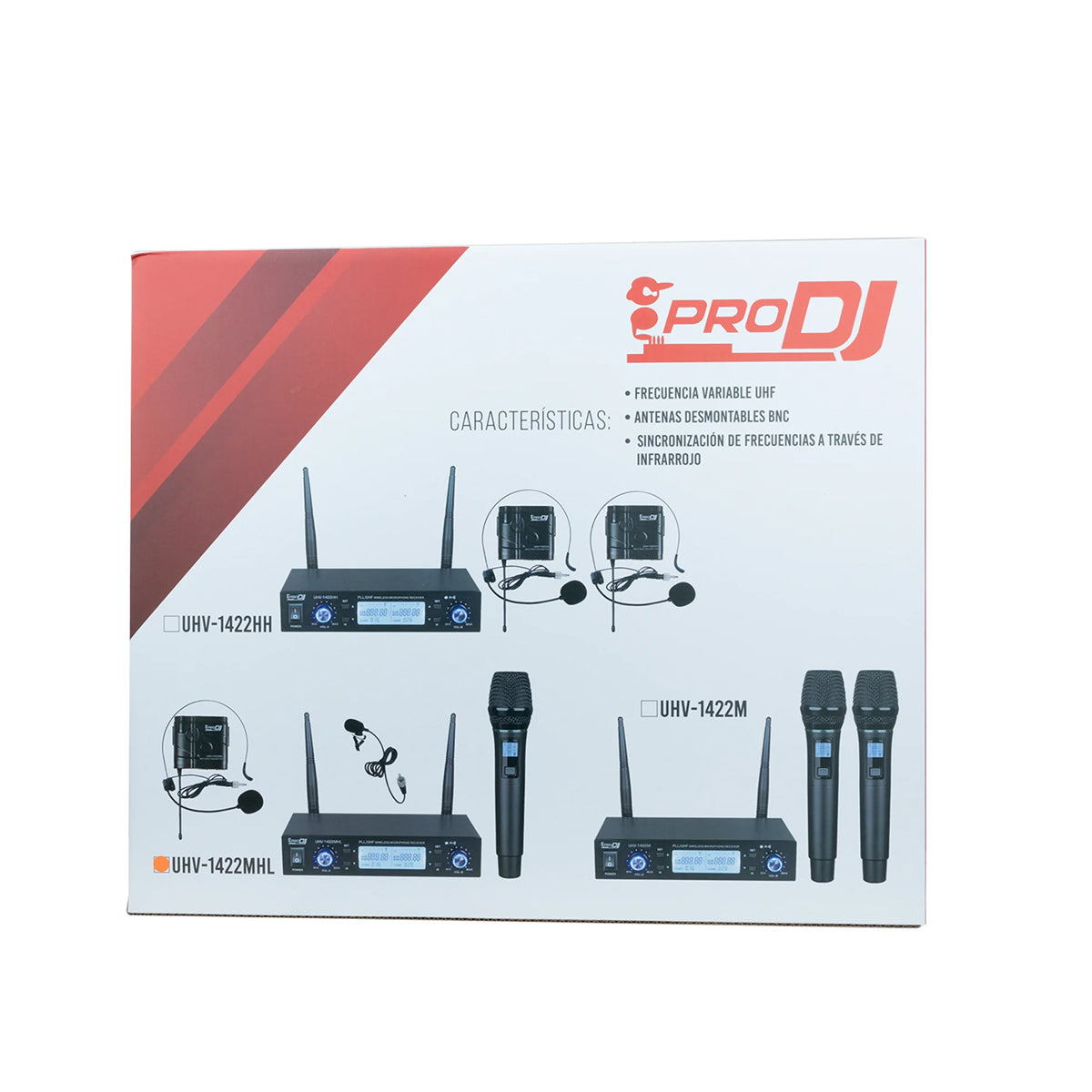 Microfono Inalámbrico Pro Dj Uhv-1422mhl - De Mano Y Solapa