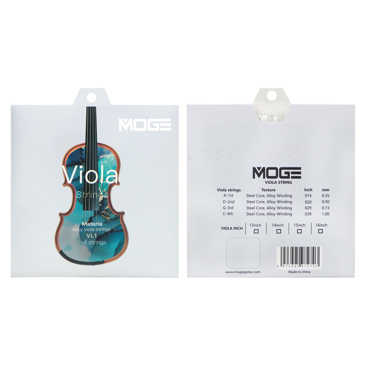 Encordado Strings Moge Vl1 4/4 Para Viola