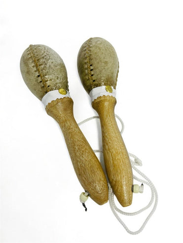 Par De Maracas En Cuero #1 - Natural