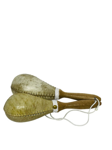 Par De Maracas En Cuero #4 - Natural