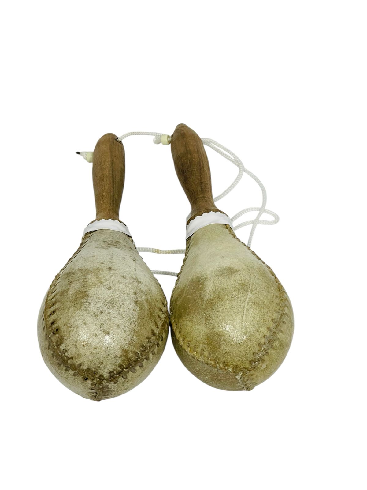 Par De Maracas En Cuero #4 - Natural
