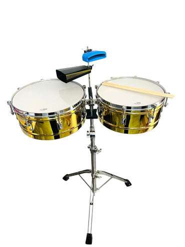 Timbal 5d2 Dorado Tmd-gd 14-15 + Campana + Jam Block
