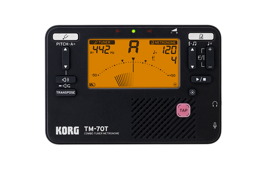 Korg TM-70T color negro, vista del producto