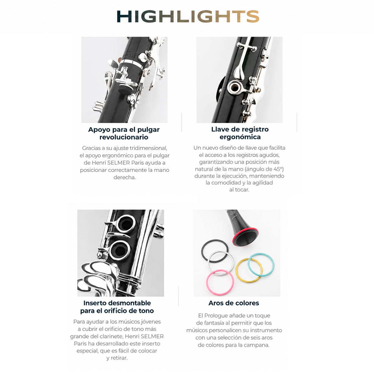 Clarinete Prologue Selmer Paris Tonalidad Bb - 17 llaves