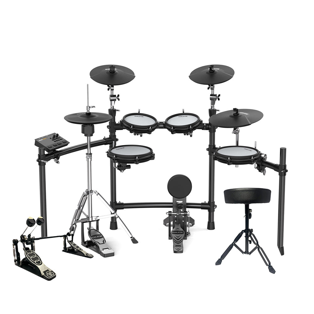 Batería Eléctrica Nux Dm-310h Pads Malla + Pedal Doble + Silla