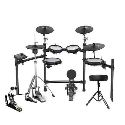 Batería Eléctrica Nux Dm-310h Pads Malla + Pedal Doble + Silla