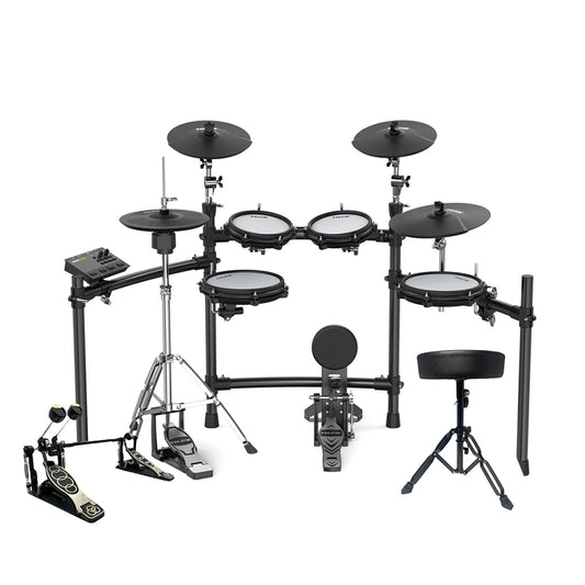 Batería Eléctrica Nux Dm-310h Pads Malla + Pedal Doble + Silla