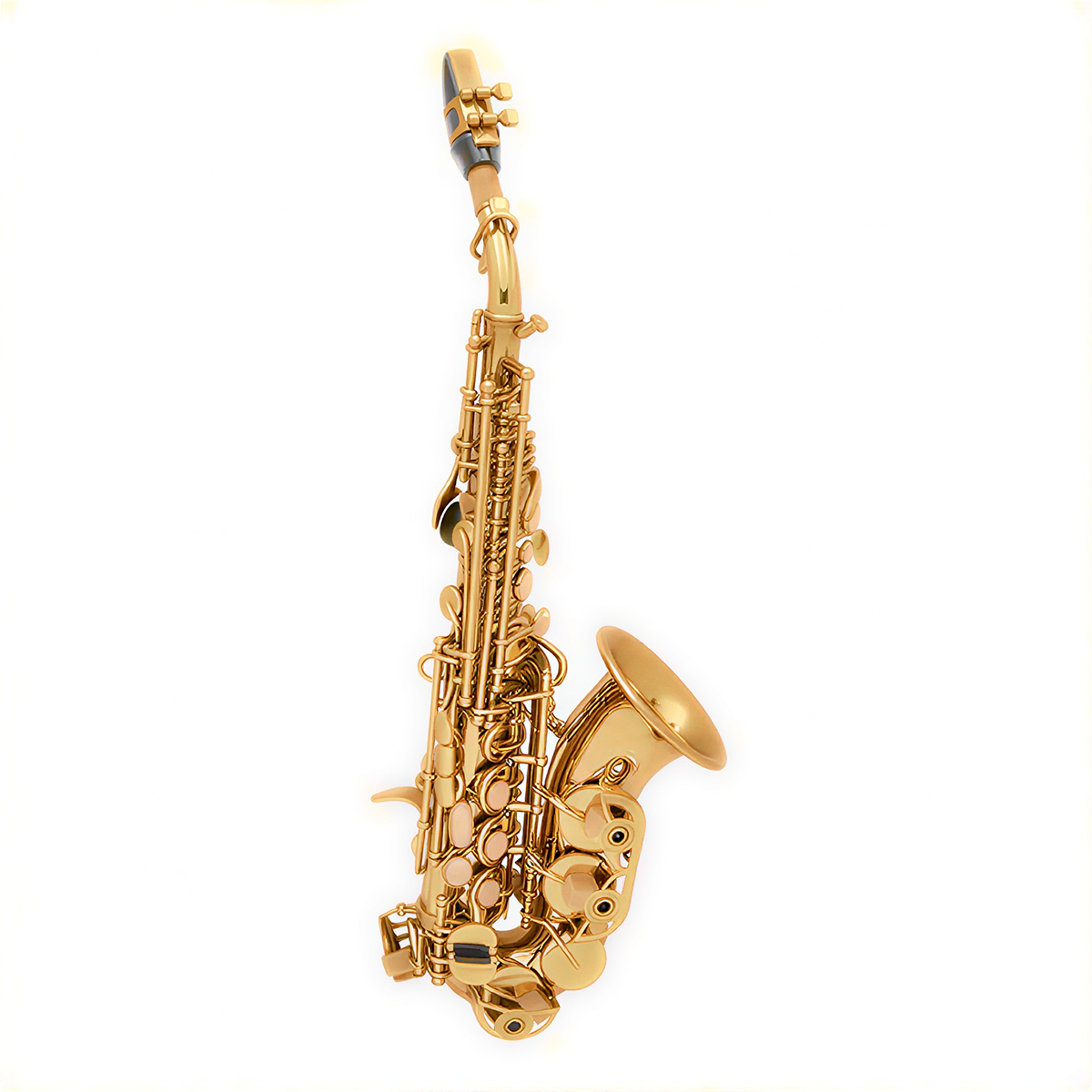 SAXOFÓN SOPRANO Bb CURVO DORADO