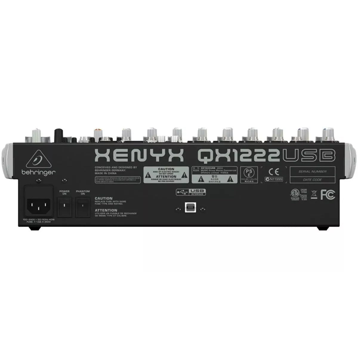 Mezclador Consola Behringer Qx1222usb Interfaz De Audio Usb