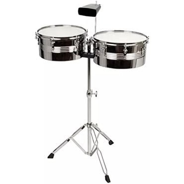 Timbal Latino 13-14 + Base + Campana + Jamblock + Platillo