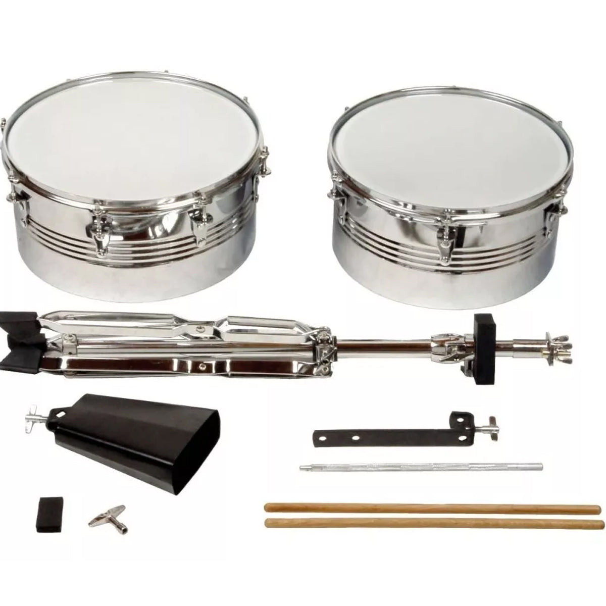 Timbal Latino 13 -14 Con Base Campana Y Baquetas