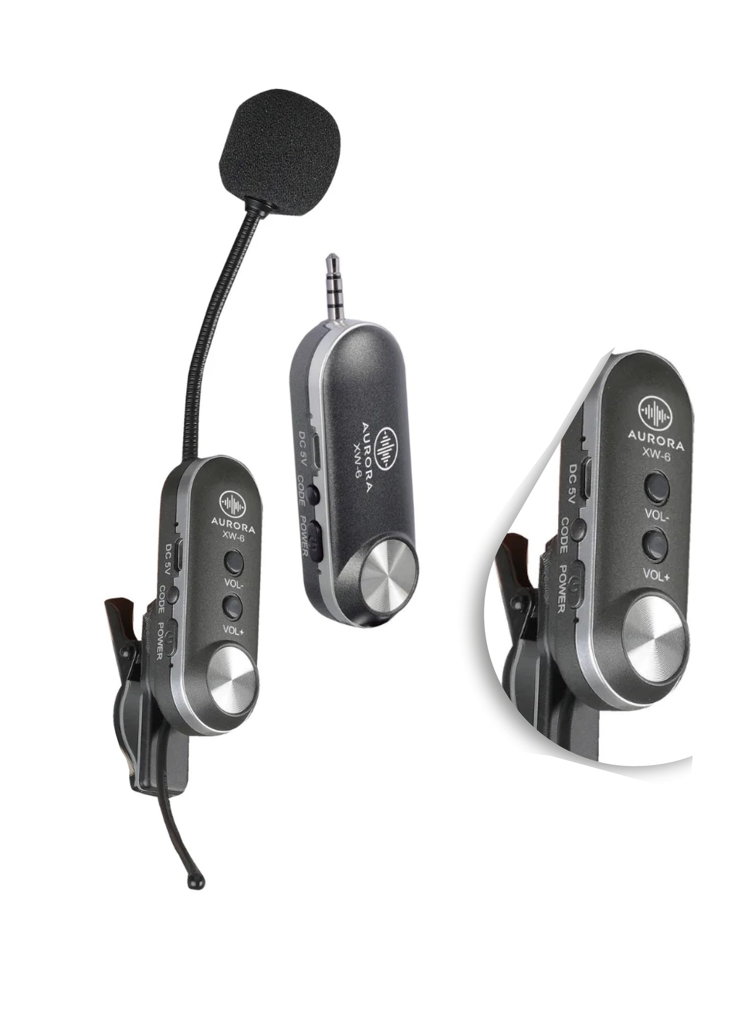 Micrófono Sistema Inalámbrico Para Saxofón Aurora Xw-6
