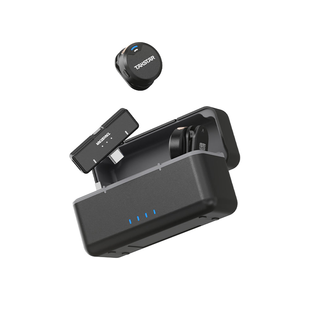 Micrófono Dual De Grabación De Solapa Inalámbrico Takstar V2