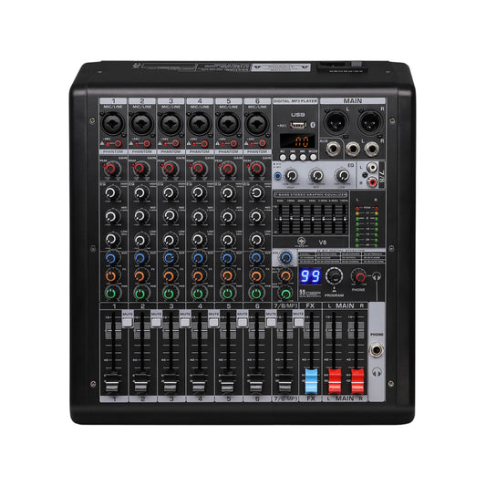 Consola Mezcladora Mixer De 8 Canales Con Efectos Aurora V8