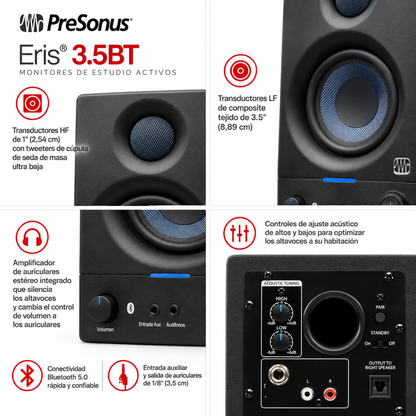 Monitores De Estudio Presonus Eris 3.5BT (par)