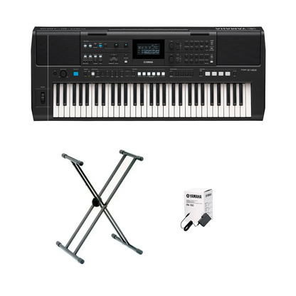 Teclado Yamaha Organeta PSR-E483 + Adap + Base Doble