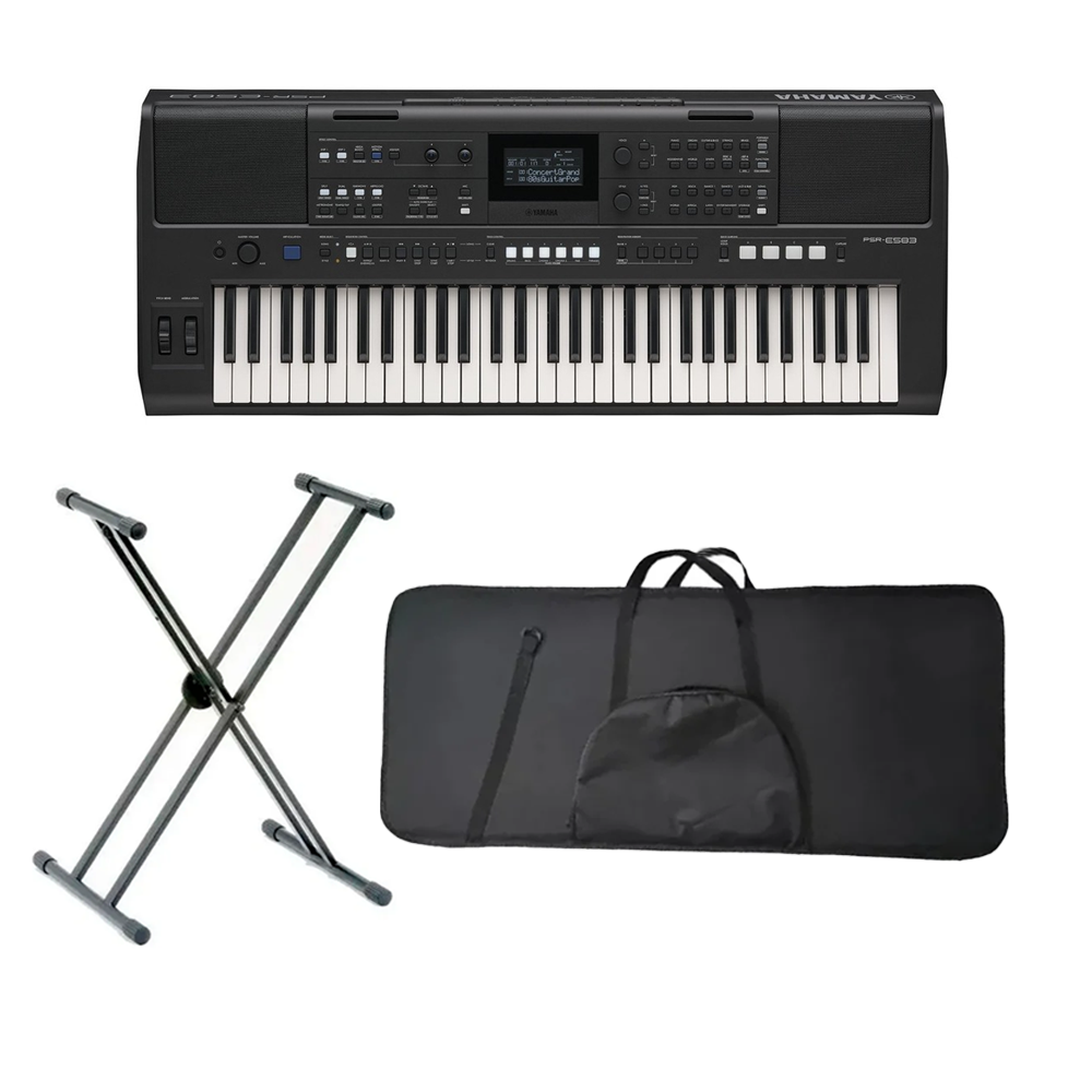 Teclado Organeta Yamaha Psr Psr-e583 + Base + Estuche