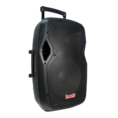 Cabina Recargable Pb-15lmp3-b Pro Dj + 2 Micrófonos - Fm