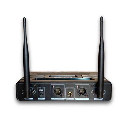 MICRÓFONO PRO DJ UHF-12M INALÁMBRICO DOBLE DE MANO