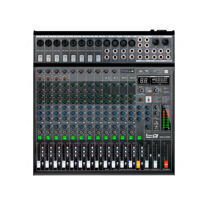 Mezclador ProDJ GM16-PRO Profesional de 16 Canales con Efectos y Conectividad USB