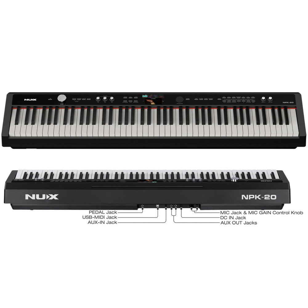 Piano Electrónico Digital Portátil Nux Npk-20 De 88 Teclas