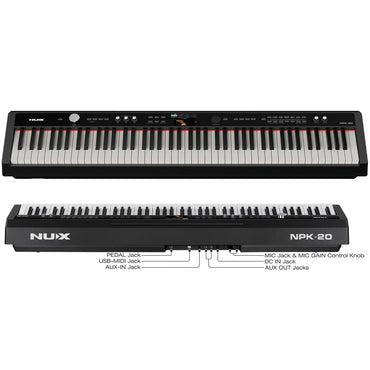 Piano Electrónico Digital Portátil Nux Npk-20 De 88 Teclas