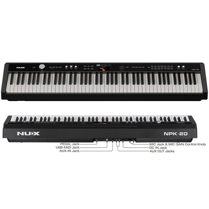 Piano Electrónico Digital Portátil Nux Npk-20 De 88 Teclas