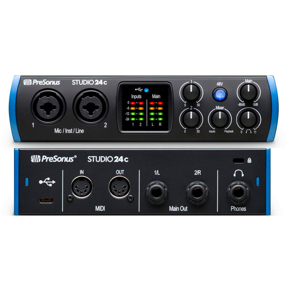 Interfase De Audio Presonus Studio 24c - Usb-c 2 Canales