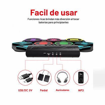 Batería Electrónica Enrollable 9 Pads - MD86MC