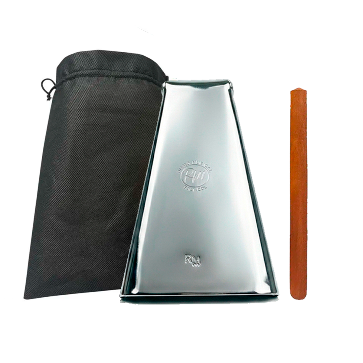Campana Salsera Cromada Grande Rm 21cm + Golpeador + Funda