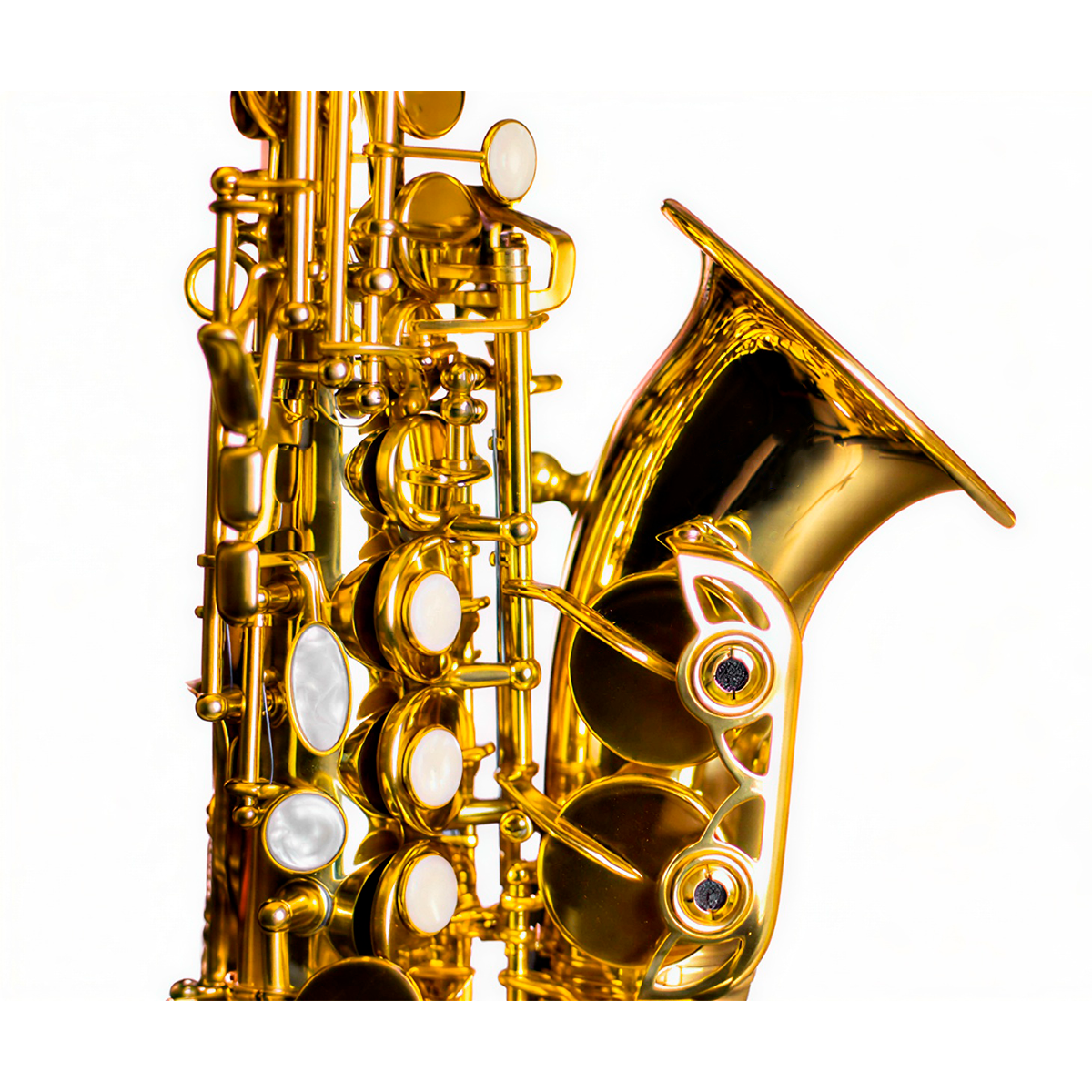 SAXOFÓN SOPRANO Bb CURVO DORADO