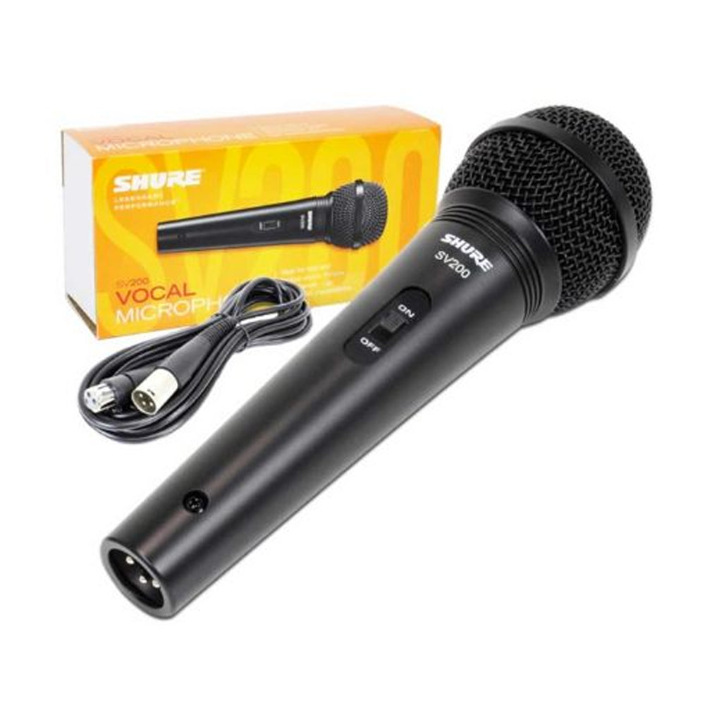 Micrófono Shure Sv200 Dinámico Cardioide Negro + Cable