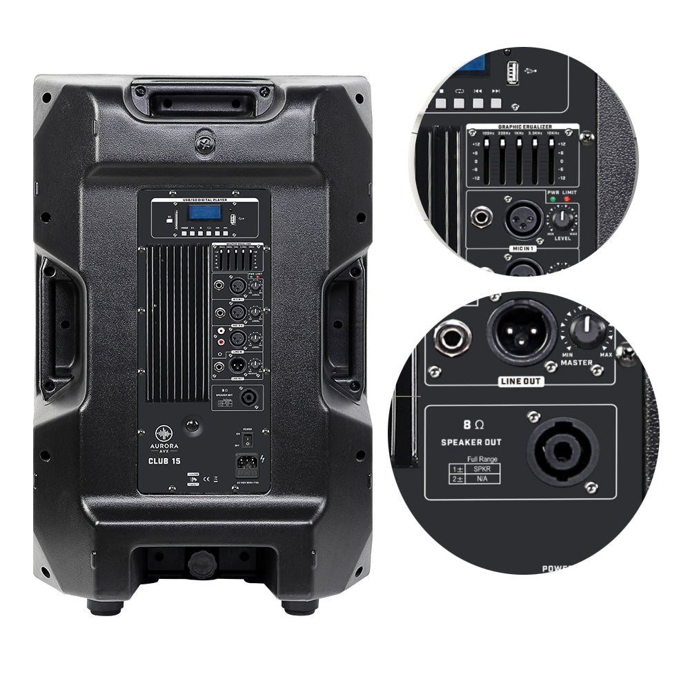 Cabina Parlante Altavoz Activo Aurora Avx Club 15 - 1050w