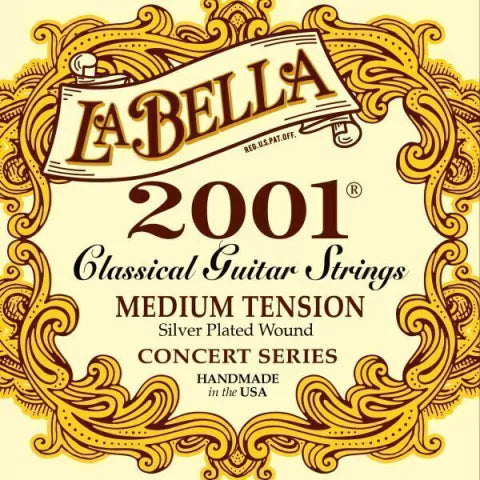 Encordado Para Guitarra Clásica La Bella 2001 Medium Tension