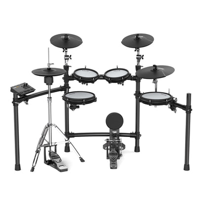 Batería Eléctrica Nux Dm-310h Pads Malla + Pedal Doble + Silla