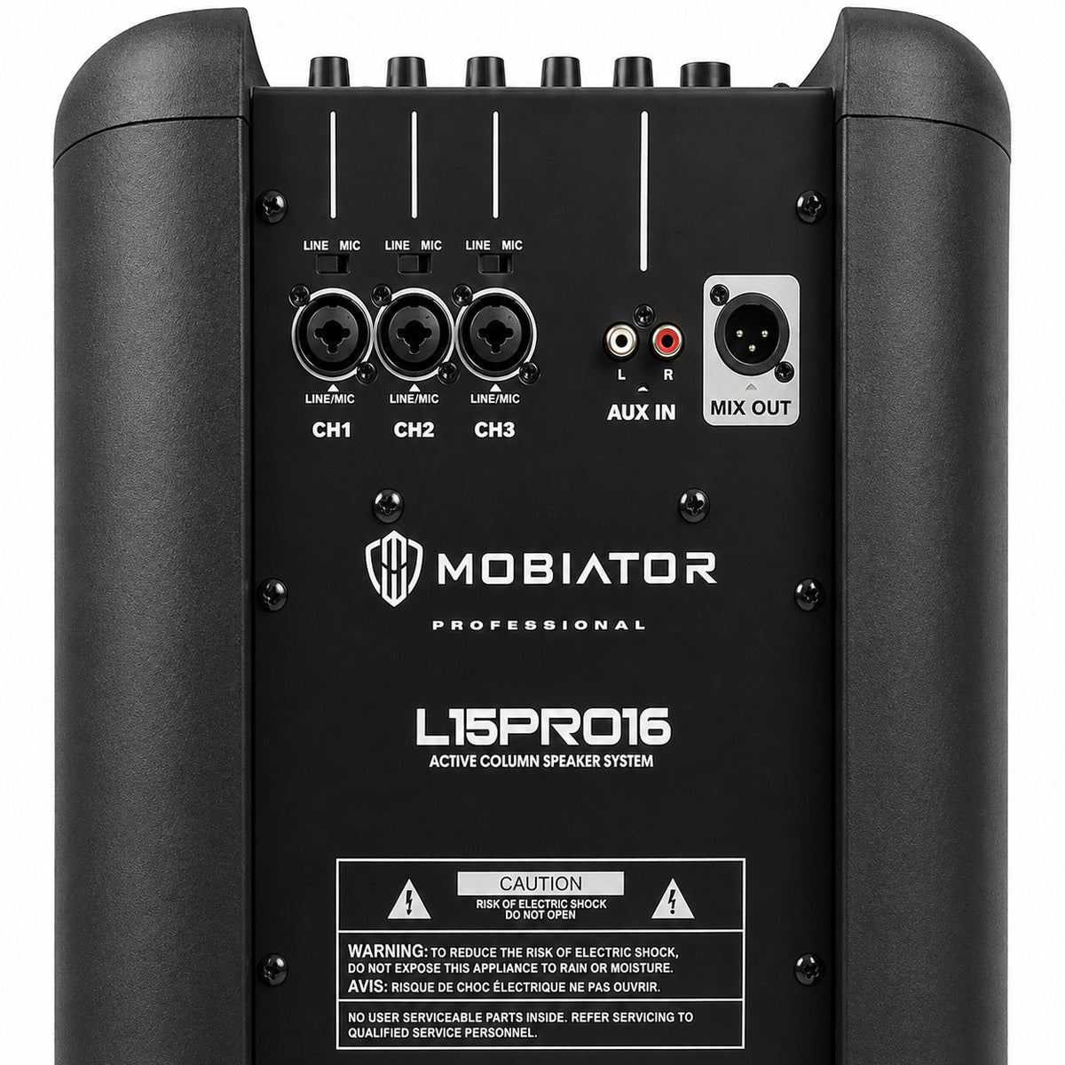 Sistema Line Aray Columna de Sonido 15" Mobiator LS15PRO16