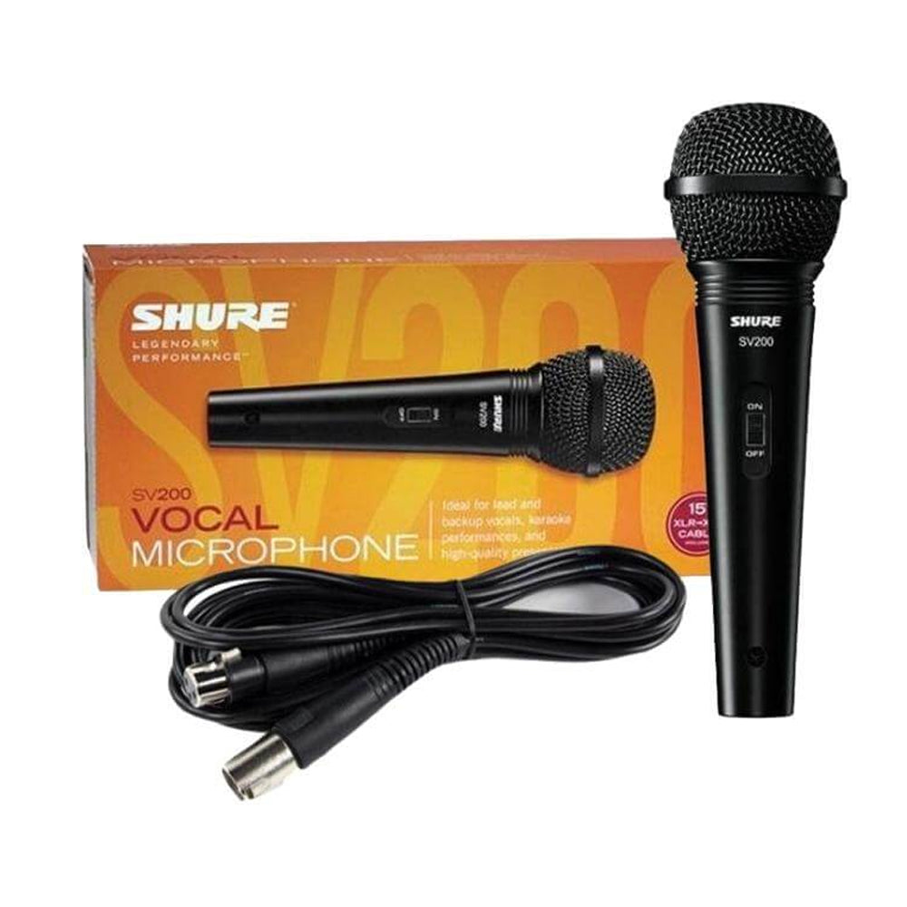 Micrófono Shure Sv200 Dinámico Cardioide Negro + Cable