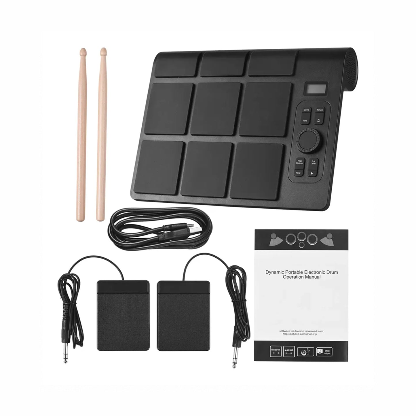 Bateria Electronica Portatil 9 Pads - ED02