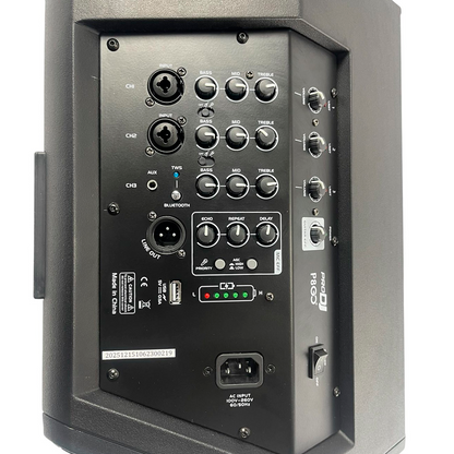 CABINA RECARGABLE PRODJ P8GO SISTEMA DE AUDIO RECARGABLE 8''