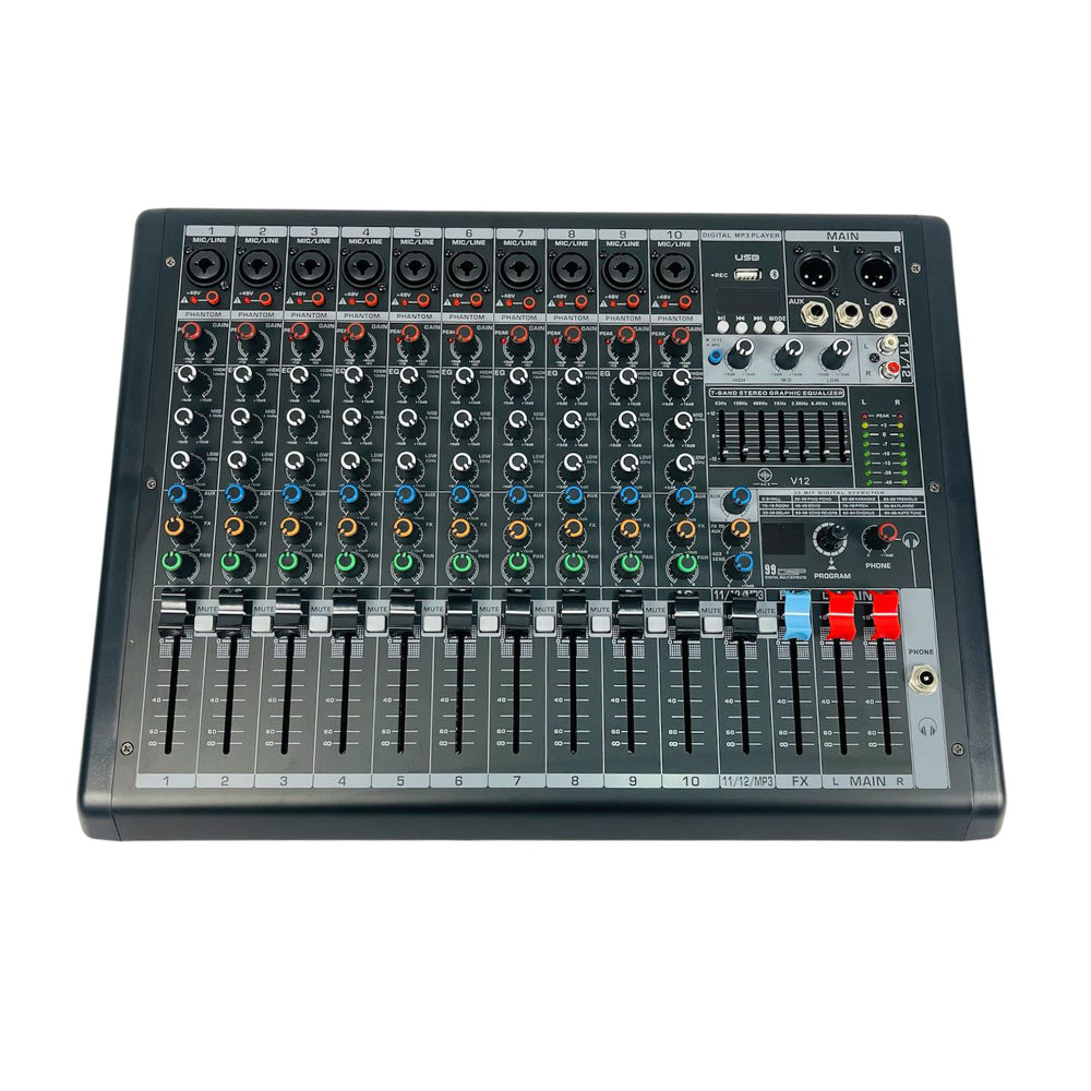 Consola Mezcladora Mixer - 12 Canales Con Efectos Aurora V12