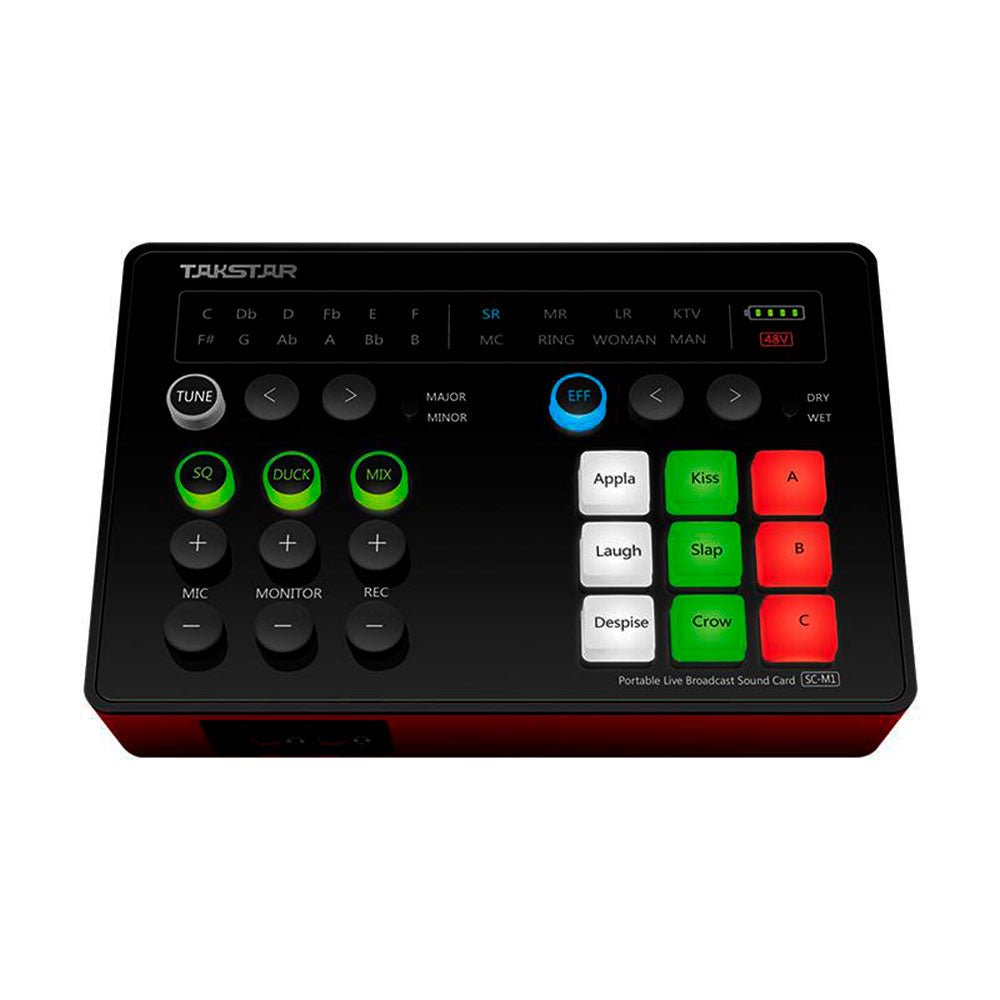 Interfaz De Sonido Portátil Para Transmisión En Vivo Sc-m1