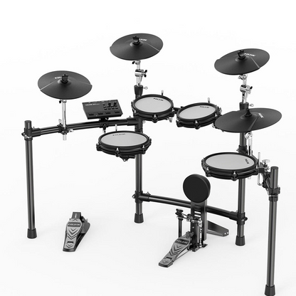 Batería Eléctrica Nux Dm-310 Pads Malla Bombos Pedal Y Silla