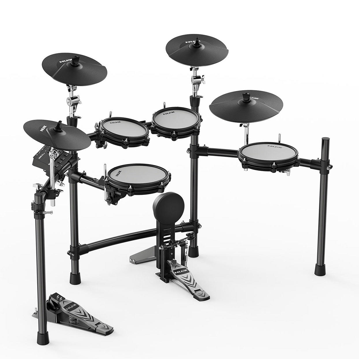 Bateria Eléctrica Nux Dm-310 Pads Malla Bombo Independiente
