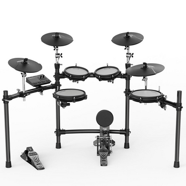 Batería Eléctrica Nux Dm-310 Pads Malla Bombos Pedal Y Silla