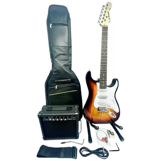 Kit Guitarra Eléctrica Amplificador 15w + Accesorios