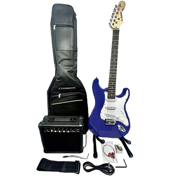 Kit Guitarra Eléctrica Amplificador 15w + Accesorios