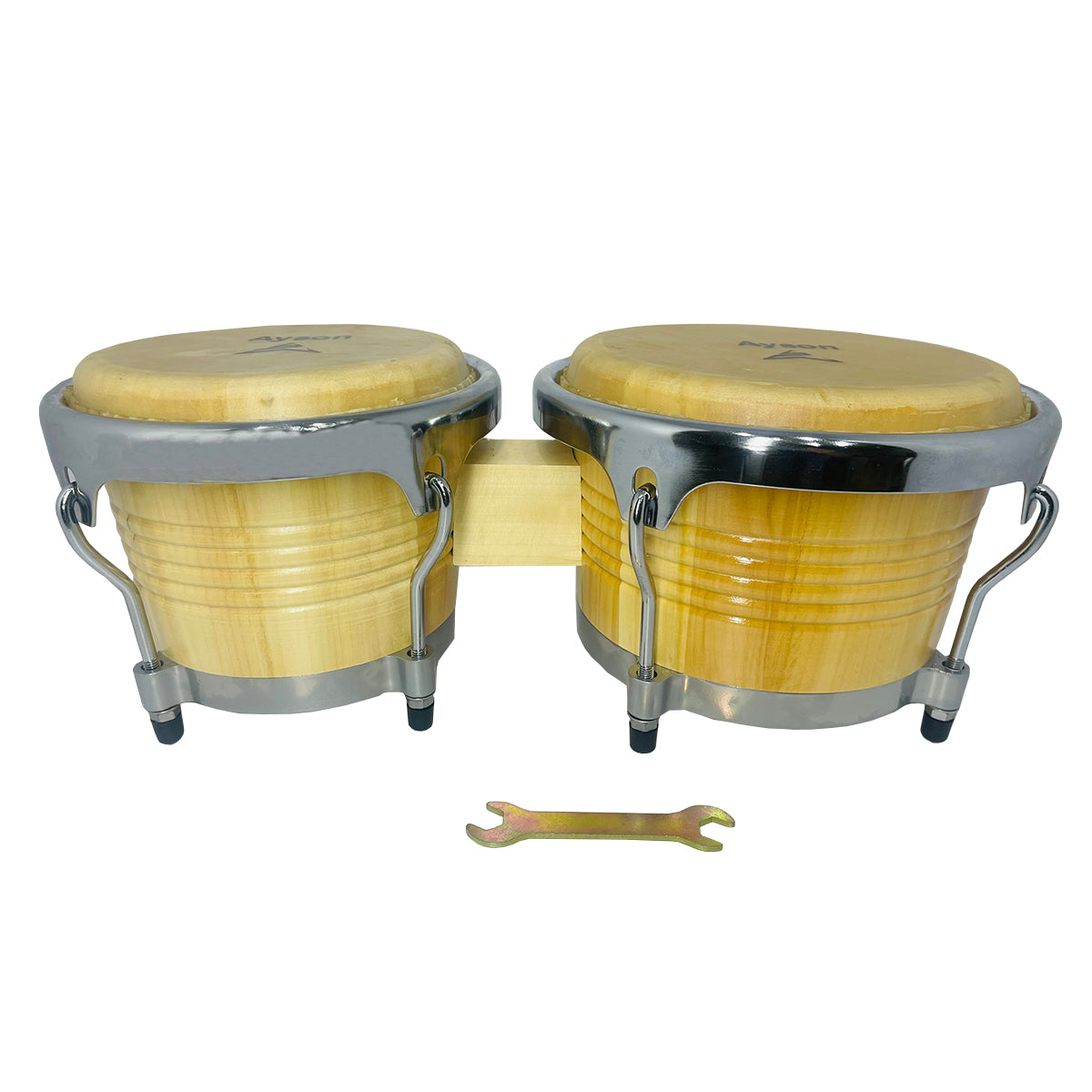 Bongos En  Madera De 7.5 Y 8.5 Color Natural