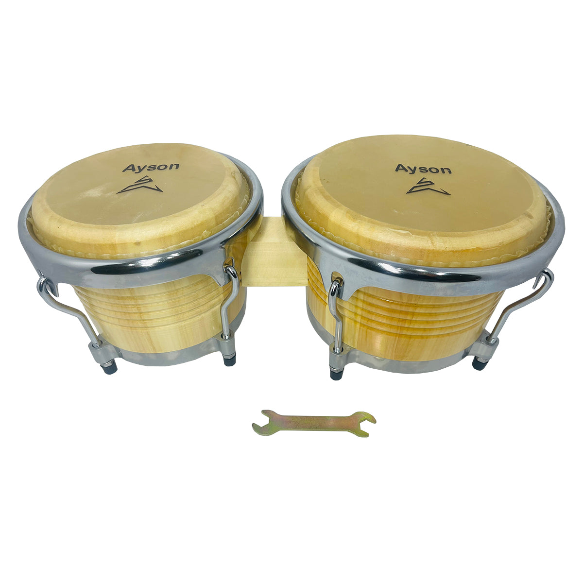 Bongos En  Madera De 7.5 Y 8.5 Color Natural